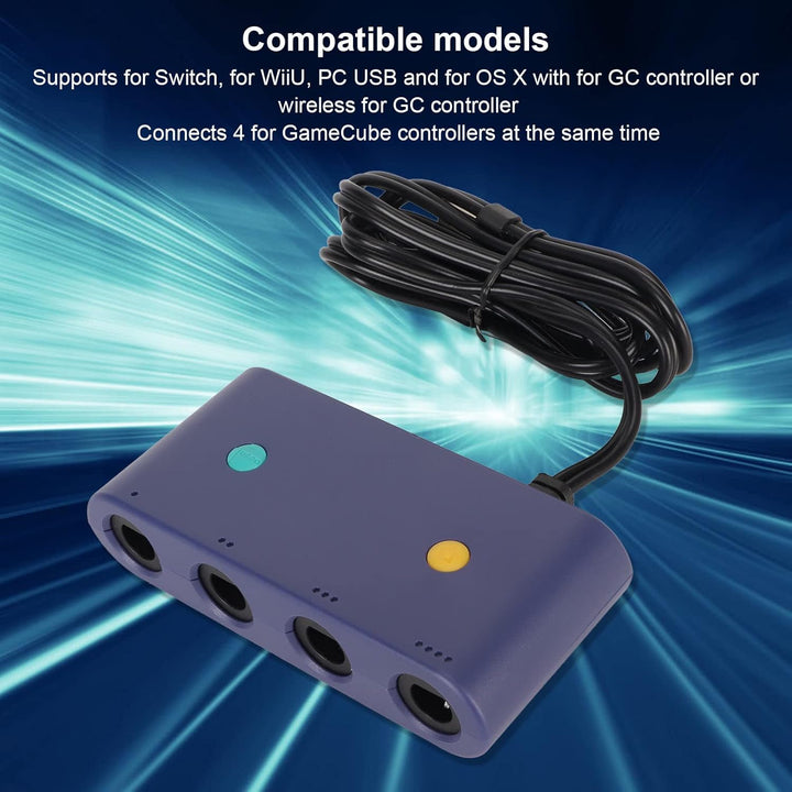 Controller Adapter für Game Cube, 3 in 1 Game Controller Konverter für Wiiu, PC, Switch, Unterstützt