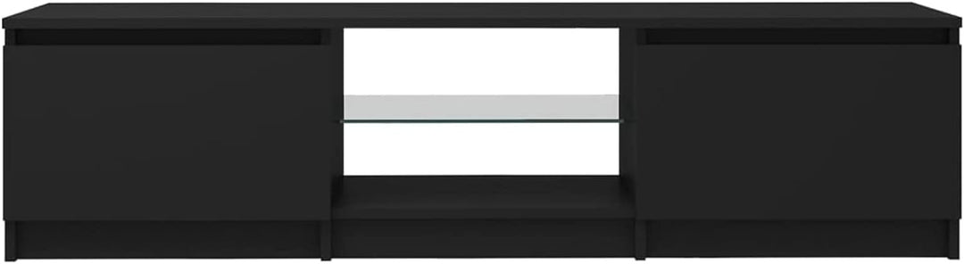 Tidyard TV Schrank mit LED-Leuchten Lowboard Sideboard TV-Möbel Fernsehschrank Fernsehtisch TV Möbel