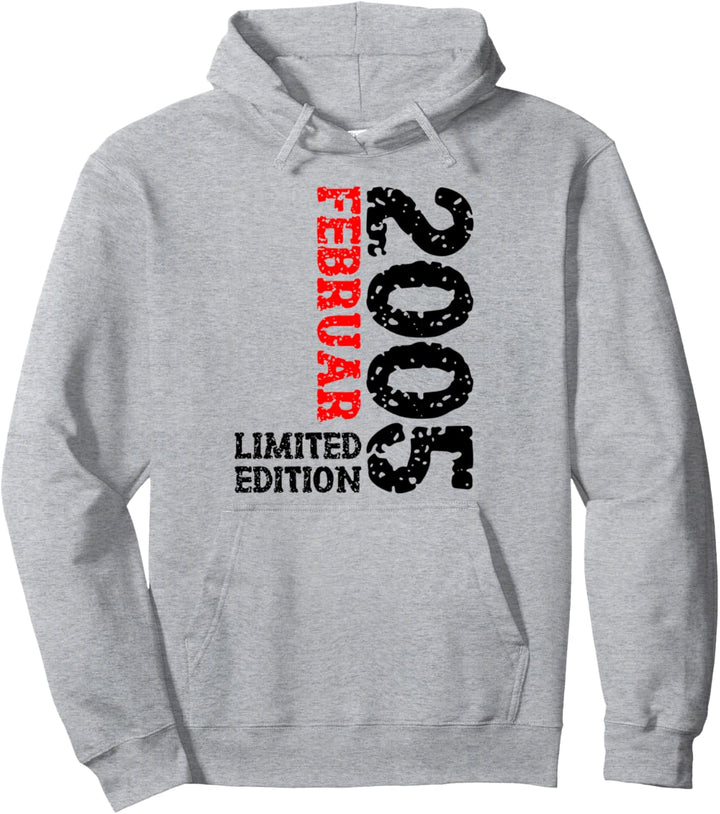18. Geburtstag Frauen Männer Limited Edition Februar 2005 Pullover Hoodie