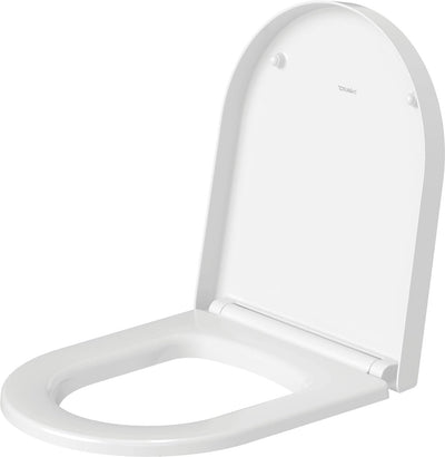 Duravit WC-Sitz ME by Starck Compact, Toilettendeckel aus Urea-Duroplast, Klodeckel mit Edelstahl Sc