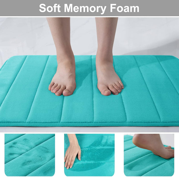 Homaxy Memory Foam Badezimmer Badeteppiche Saugfähige Rutschfester Badvorleger Waschbar Badematte -