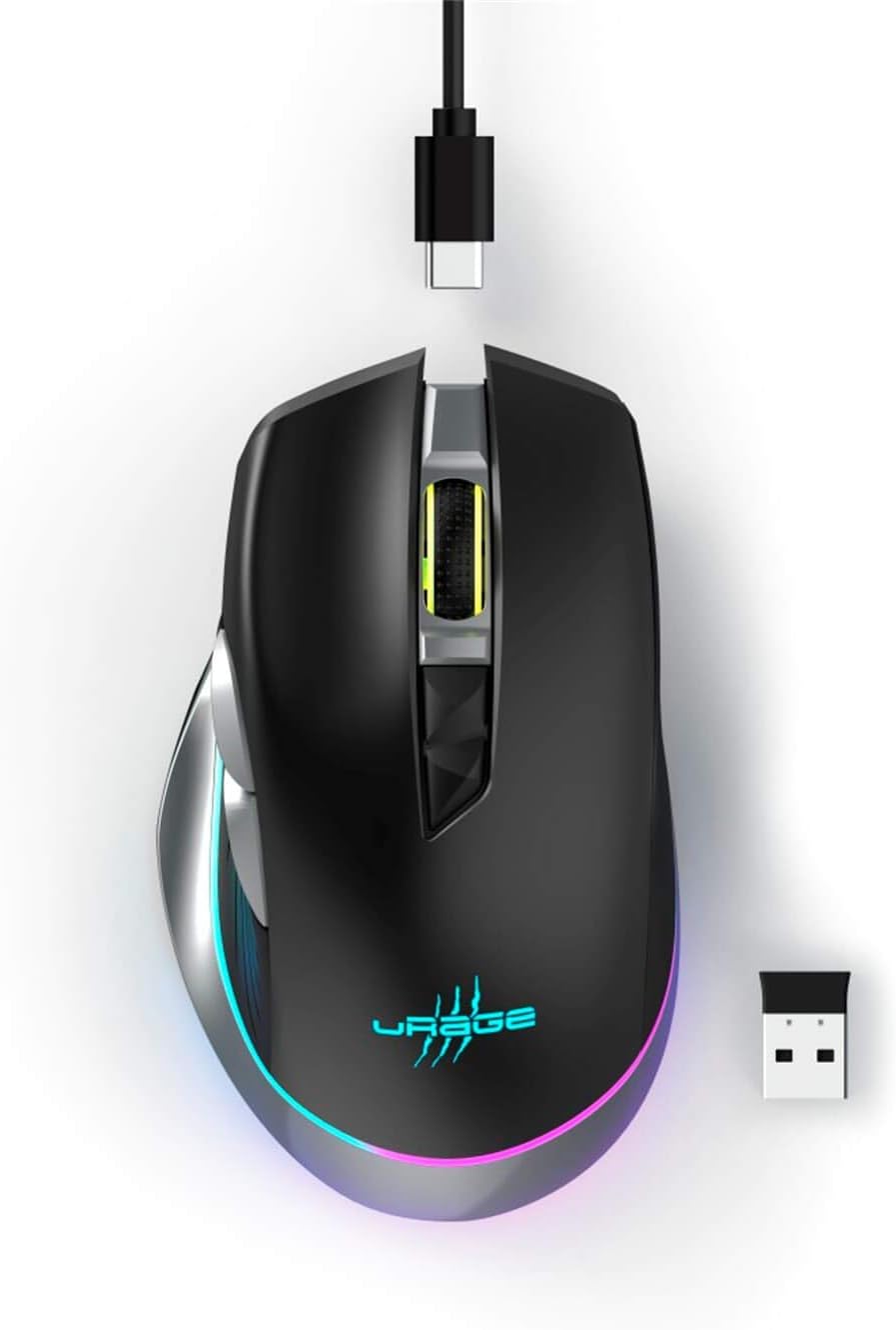 uRage Gaming-Maus “Reaper 700 Unleashed”, schwarz, Anti-Rutsch-Beschichtung, Omron Click Switches, 1