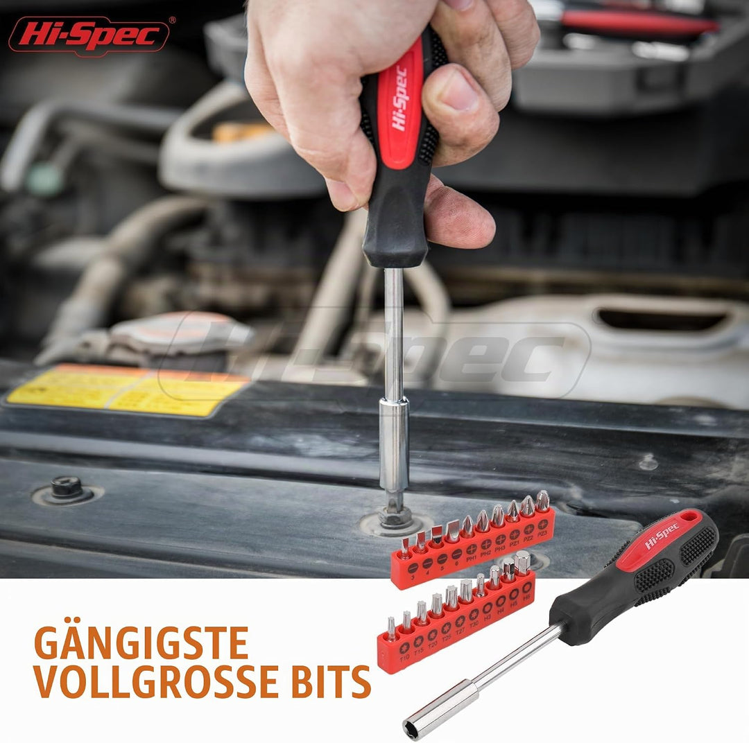 Hi-Spec 56-tlg. Präzisionswerkzeug-Kit für Computer, Handys und Laptops mit Ratschenschraubendreher,