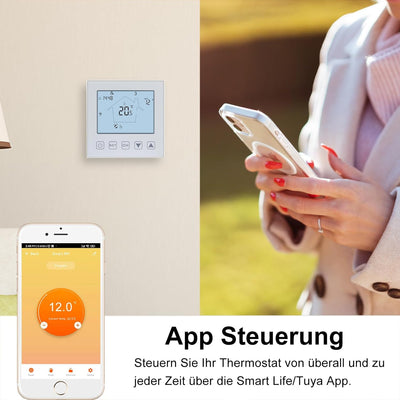 KETOTEK Smart Thermostat Fussbodenheizung Elektrisch WiFi 16A Alexa Google Assistant Kompatibel, Dig