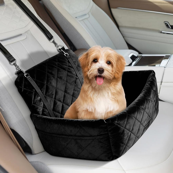 Hunde Autositz FüR Kleine Bis Mittlere Hunde, Waschbarer Hundesitz Auto Mit Aufbewahrungstaschen, An