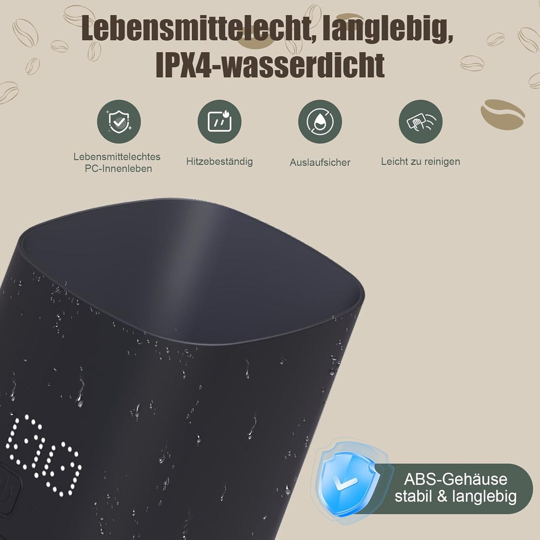 Digitale Kaffeewage mit LED-Display, Digitale Dosiermessbecher für Kaffeebohnen, Tee & Gewürze, Espr