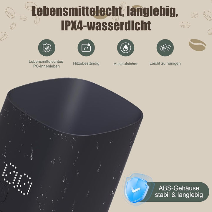 Digitale Kaffeewage mit LED-Display, Digitale Dosiermessbecher für Kaffeebohnen, Tee & Gewürze, Espr