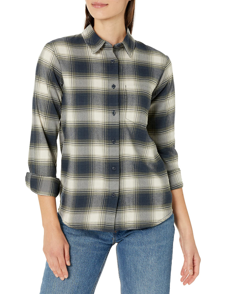 Jack Wolfskin Damen Wanderweg Hemd M Night Blue Checks, M Night Blue Checks