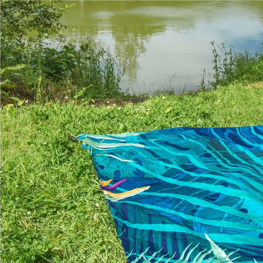 Lifeventure Bedruckte Picknickdecke, wasserdicht, sandfest, ideal für Park, Camping und Strand Surfb