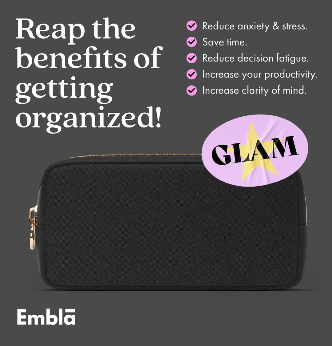 Embla Make-up-Tasche, Koffer Mini Schwarz, Mini Schwarz