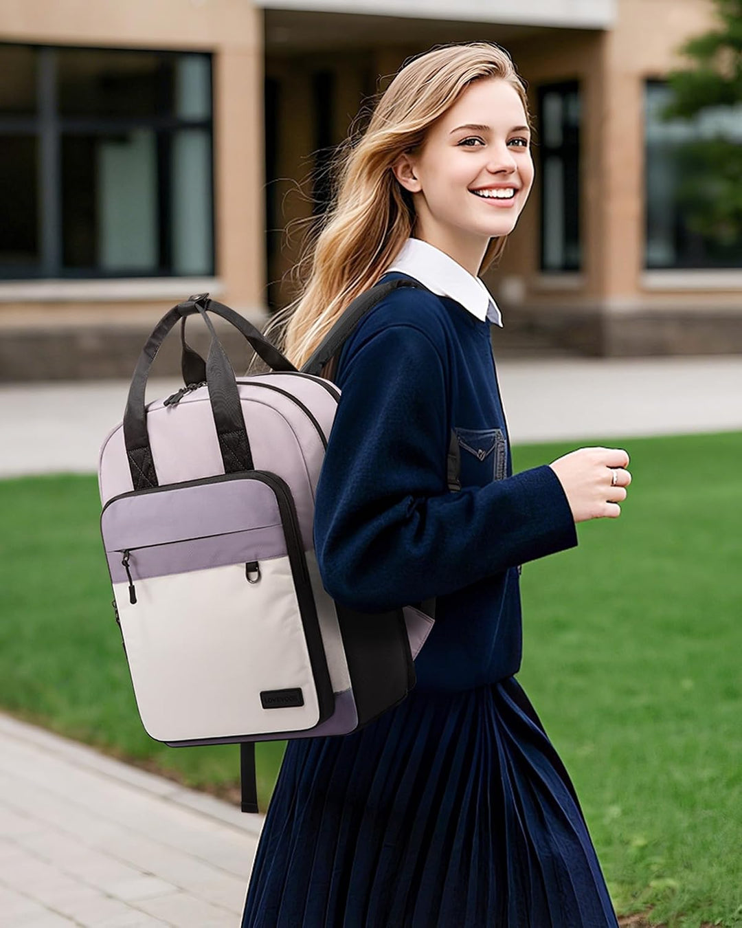 LOVEVOOK Rucksack Damen, 15.6 Zoll Laptop Schulrucksack Teenager Mädchen | Schultasche Gross Wasserd