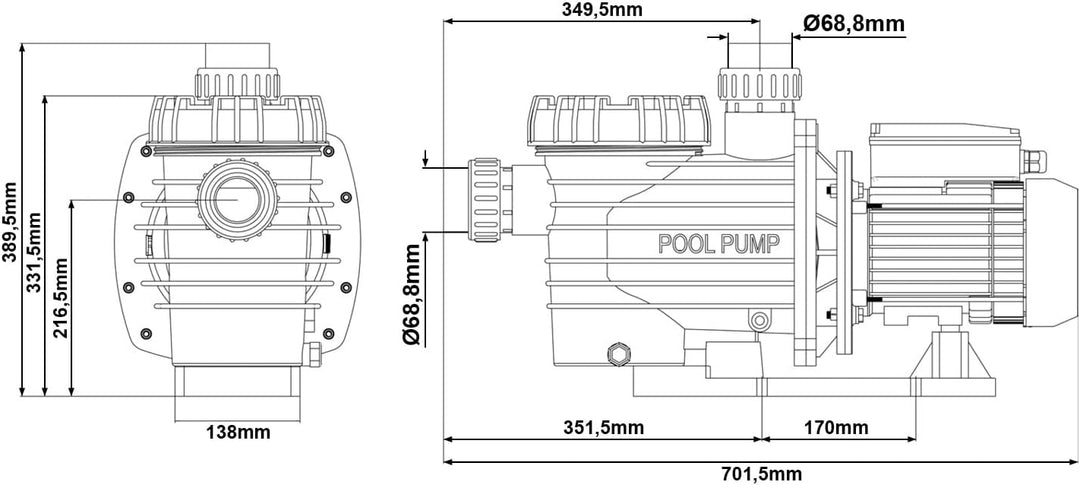 Schwimmbadpumpe POOL-STAR Filterpumpe POOLPUMPE Schwimmbad, Swimmingpool, energiesparsam zuverlässig