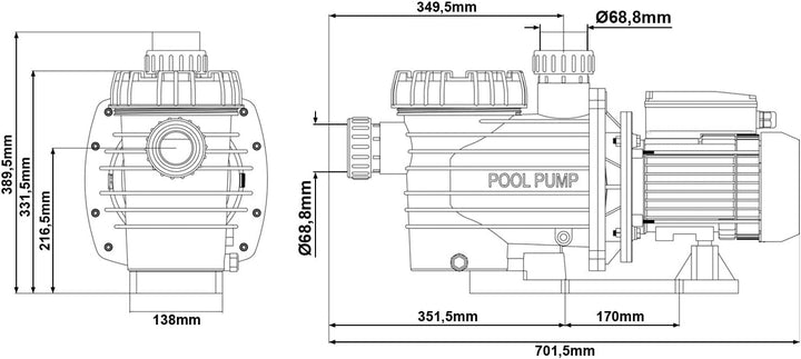 Schwimmbadpumpe POOL-STAR Filterpumpe POOLPUMPE Schwimmbad, Swimmingpool, energiesparsam zuverlässig