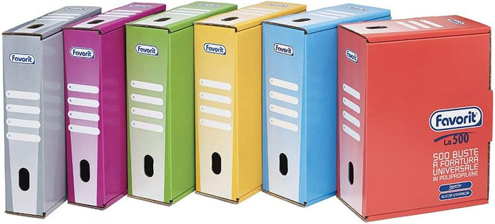 Buste foratura universale Liscio Super Clear Favorit -Superior- 22x30 cm -bianco-01022501 (conf.500)
