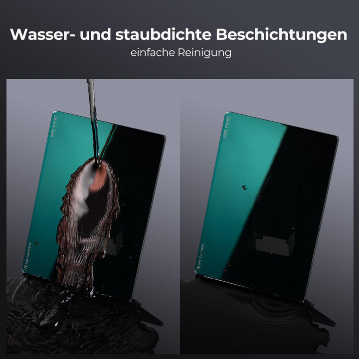 K&F Concept 4 x 5,65" ND32 Filter(5 Blendenstufen),Dicke 4mm Rechteckfilter quadratischer Graufilter