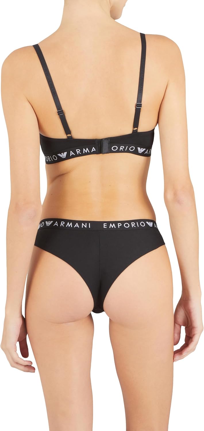 Emporio Armani Damen 2-Pack Brazilian Unterwäsche (2er Pack) M Nero, M Nero