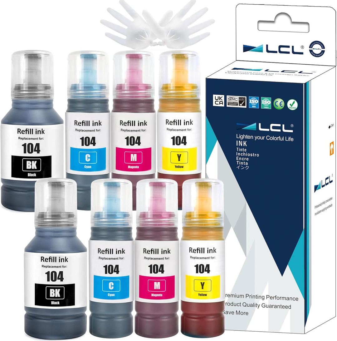 LCL Kompatibel Tintenbehälter als Ersatz für Epson 104 C13T00P140 ET-1810 ET-2710 ET-2711 ET-2712 ET