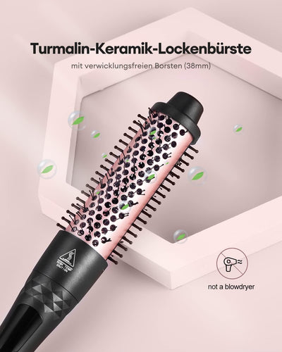 CkeyiN Lockenstab Set 4 in 1, mit Verschiedenen Aufsätzen 9-38mm, Lockenstäbe Keramik Lockeneisen mi