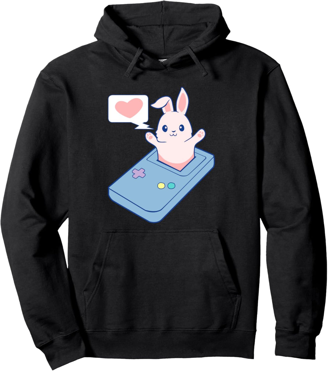 Niedliches Retro-Gaming-Design – Bunny Pullover Hoodie