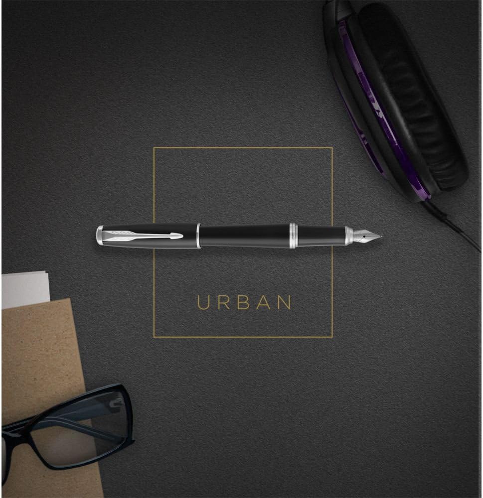 Parker Urban-Füllfederhalter, Premium Orange, Federstärke M, mit blauer Tinte (1931624) Geschenkbox