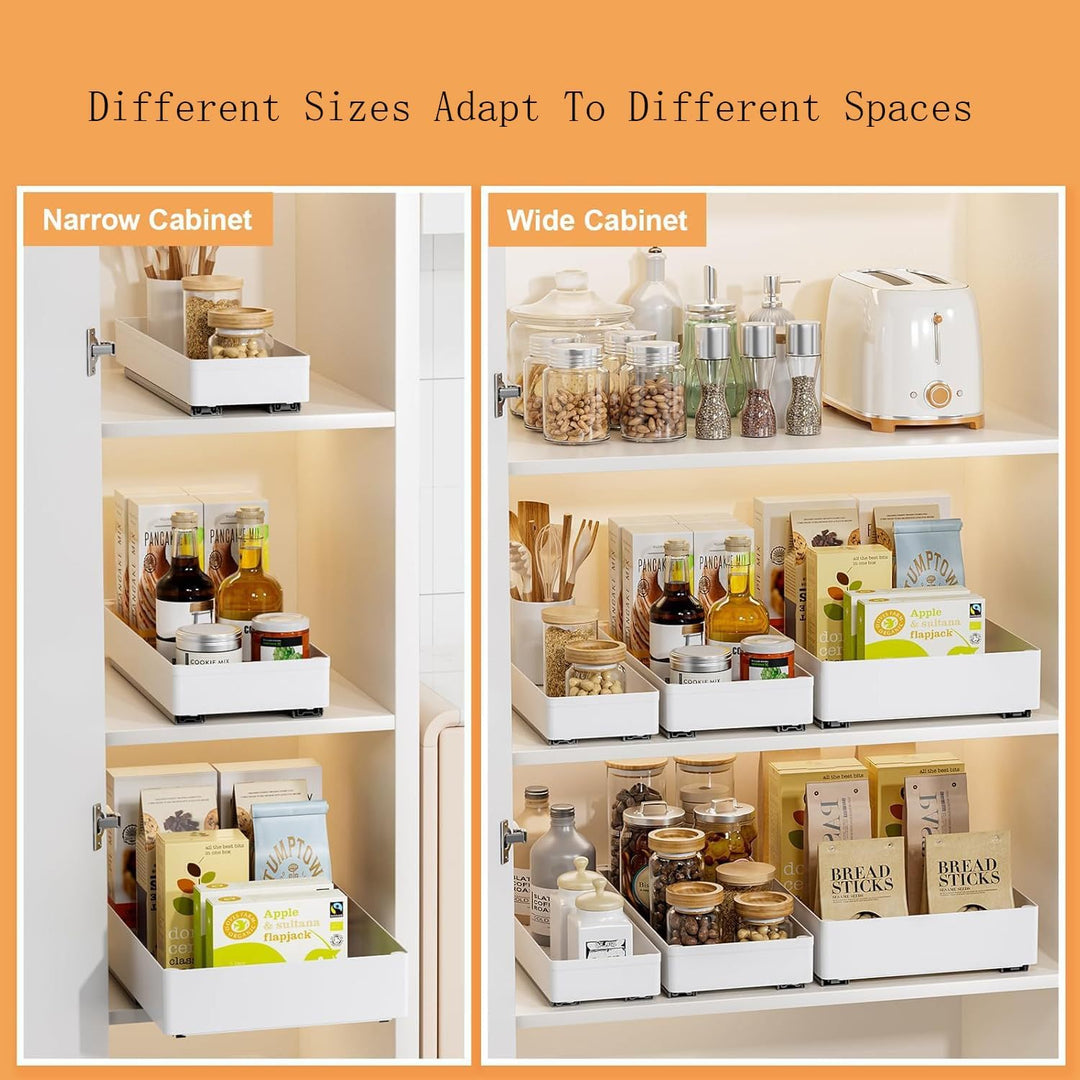 3 Grössen Ausziehbare Schublade Küche Teleskopschublade, Schubladen Organizer Küche Schrank Organize