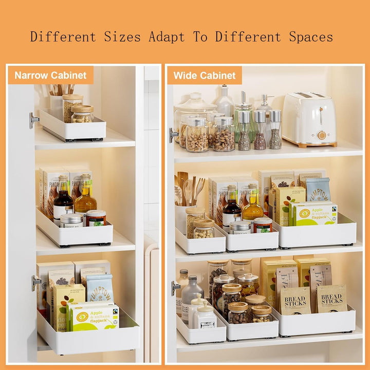3 Grössen Ausziehbare Schublade Küche Teleskopschublade, Schubladen Organizer Küche Schrank Organize