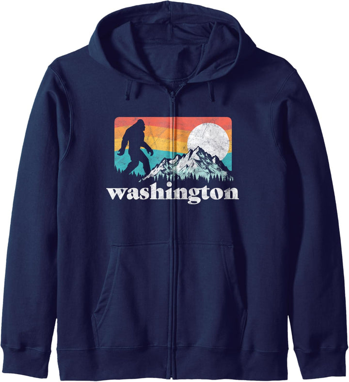 State of Washington Pacific Northwest Bigfoot Mountain Kapuzenjacke