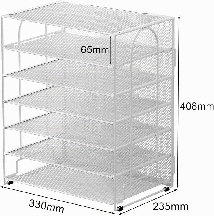 EasyPAG 6 Fächer A4 Metall Büro Schreibtisch Organizer Dokumentenhalter Aktenablage Zeitschriftenhal