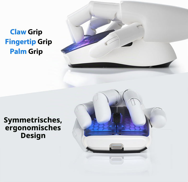 ATTACK SHARK X5 Ultra-leichte kabellose Gaming-Mäuse 49g,Tri-Mode Kabelgebunden/2.4G/BT5.0,PAW3312 P