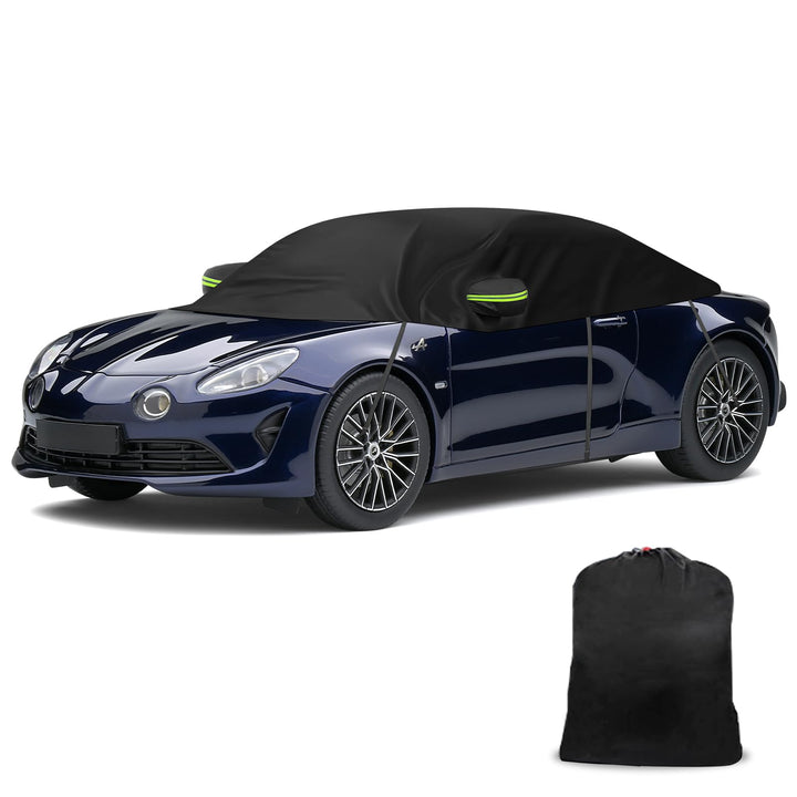 Halbe Autoabdeckung Kompatibel mit Alpine A110 2017-2025, Halbabdeckung wasserdichte Halbgarage mit