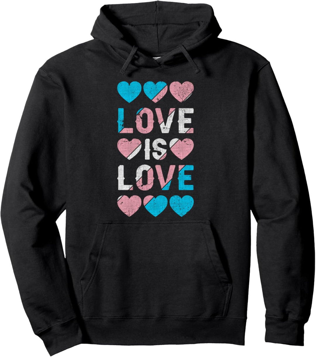 Transgender, Herzen, Liebe ist Liebe, LGBT-Stolz Pullover Hoodie