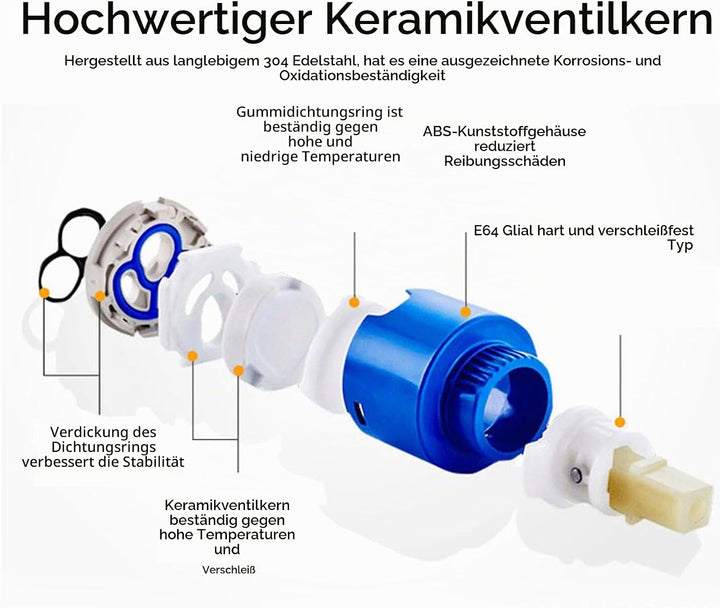 Touch-On Wasserhahn Bad Schwarz - Mattierte Wasserfall-Armatur mit Fingerprint-Schutz | Einhebelmisc