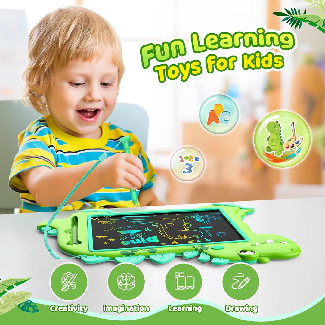 HappyGoLucky Dinosaurier Spielzeug ab 2 3 4 5 Jahre Junge Mädchen, LCD Schreibtafel Kinder Maltafel