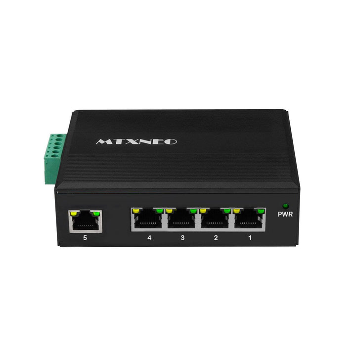 5 Port Gigabit Industrial DIN-Rail Ethernet Switch Hutschiene IP40 Unmanaged Network Switch 5 Gigabi