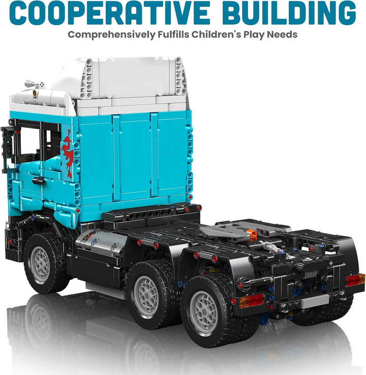 Mould King RC Traktor LKW Bausatz, Sattelschlepper Modell für Jungen ab 14 Jahren, 13203 realistisch