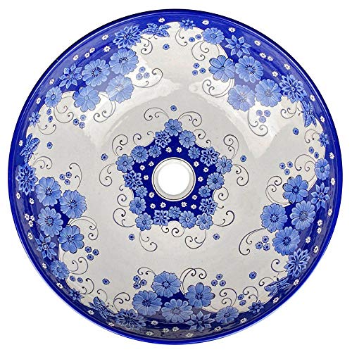Cerames Keramik Waschbecken Iznik aus Kuthaya Berfu - Türkische einbauwaschbecken für Badezimmer, To