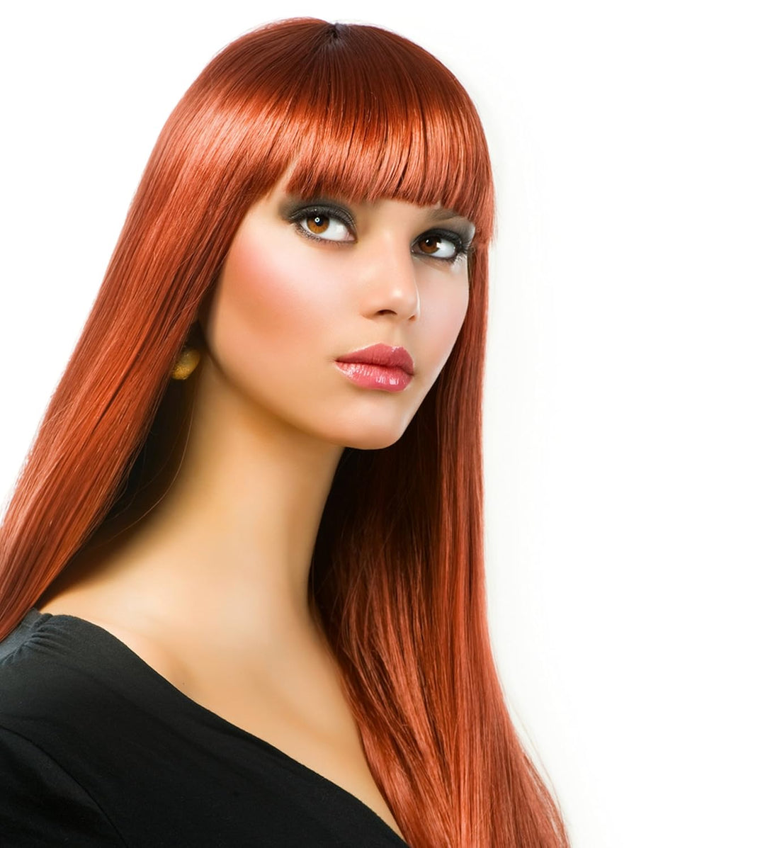 hair2heart 30 x Tape In Extensions aus Echthaar, 60cm, 2,5g Strähnen, gewellt - Farbe 350 kupferrot