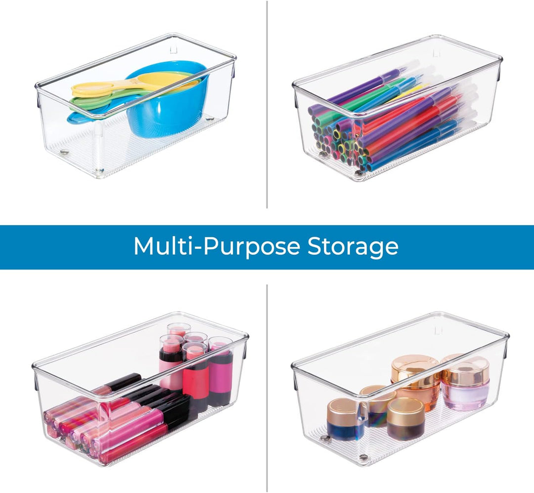 iDesign Schubladen Organizer, mittelgrosser Schubladeneinsatz aus Kunststoff, Besteckkasten für Schu