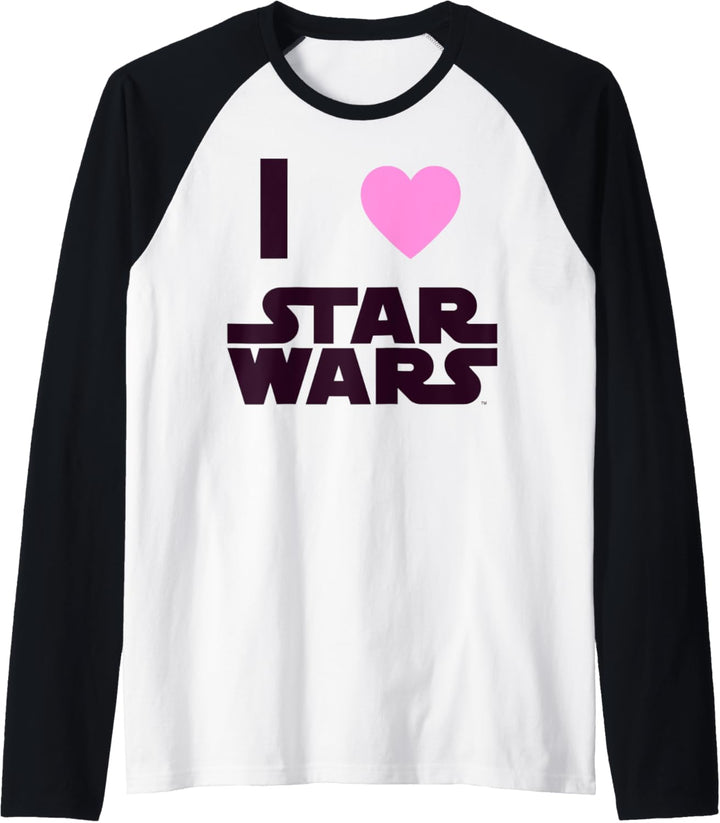 Star Wars I Love Star Wars Text Raglan