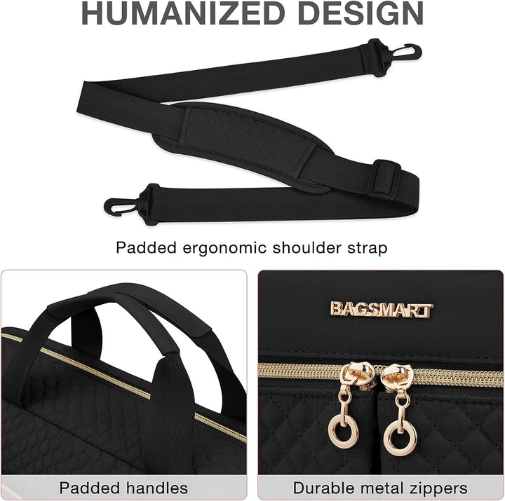 BAGSMART Laptoptasche, 17,3-Zoll-Aktentasche für Frauen, grosse Laptoptasche, Computertasche, Büro,