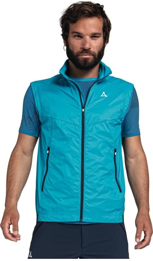 Schöffel Herren Bygstad Weste Outdoorweste Windweste 48 7820 - blau, 48 7820 - blau