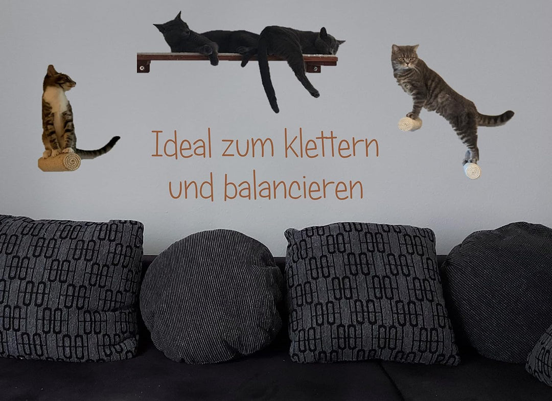 Sisal Stufe, Wand Treppe für Katzen - 20 cm x 7 cm [Menge wählbar] Katzenwand (3 Stück), 3 Stück