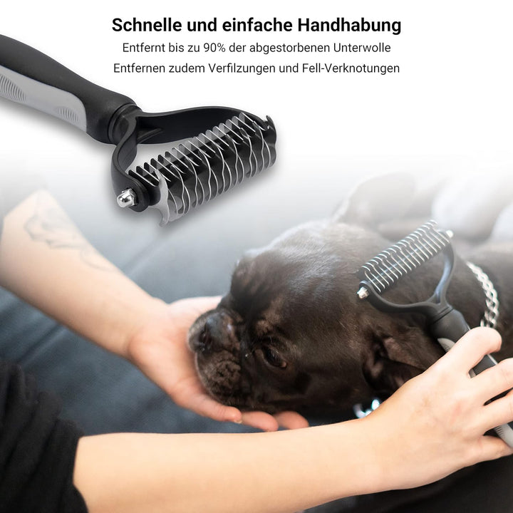 FinoPet 3er Set mit verschiedenen Hundebürsten/Katzenbürsten im Aktionsset, Langhaar Kurzhaar Unterw