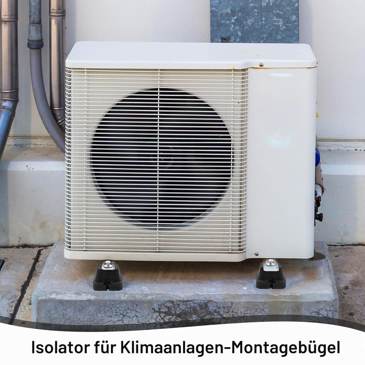 4 Stück Gummi-Dämpfungssockel für Ausseneinheit von Klimaanlage und Wärmepumpe, Rutschfeste Antivibr