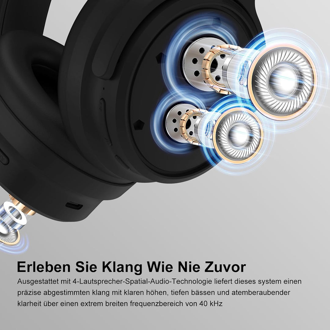Srhythm NiceComfort 35 (2. Generation) Hybrid-Kopfhörer mit Geräuschunterdrückung, Bluetooth 6.0, 5
