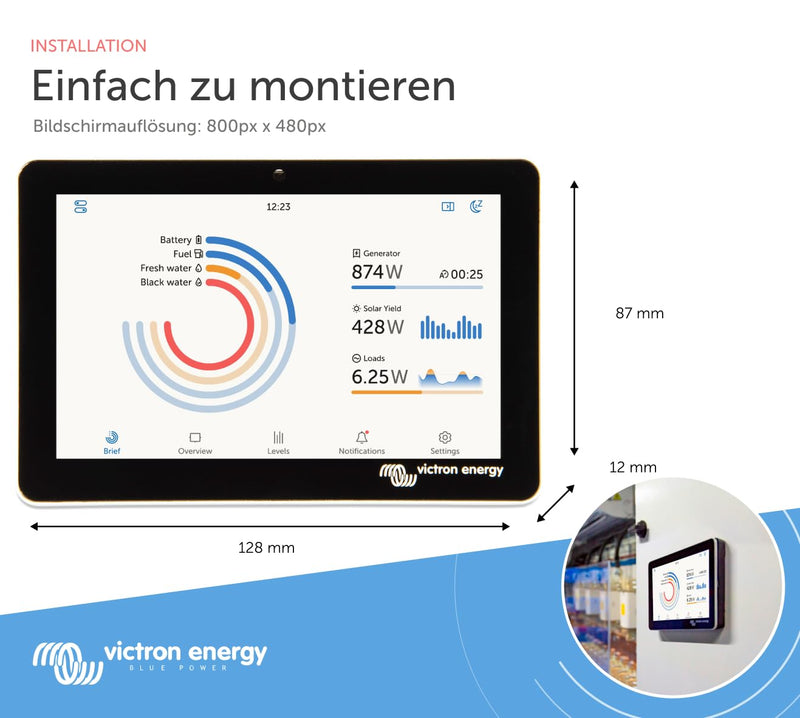 Victron Energy GX Touch 50, Anzeigebildschirm (wasserdicht), GX Touch 50