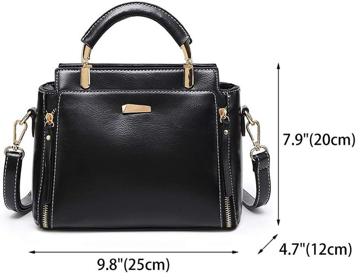 BUKESIYI Damen Tasche Umhängetasche Handtasche Frauen Klein Schultertasche Weekender Lack PU Leder C