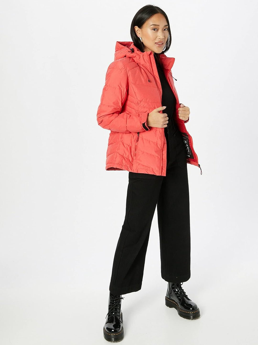 Killtec Damen Kow 149 Wmn Qltd Jckt Steppjacke mit abzippbarer Kapuze 36 00428-himbeere, 36 00428-hi
