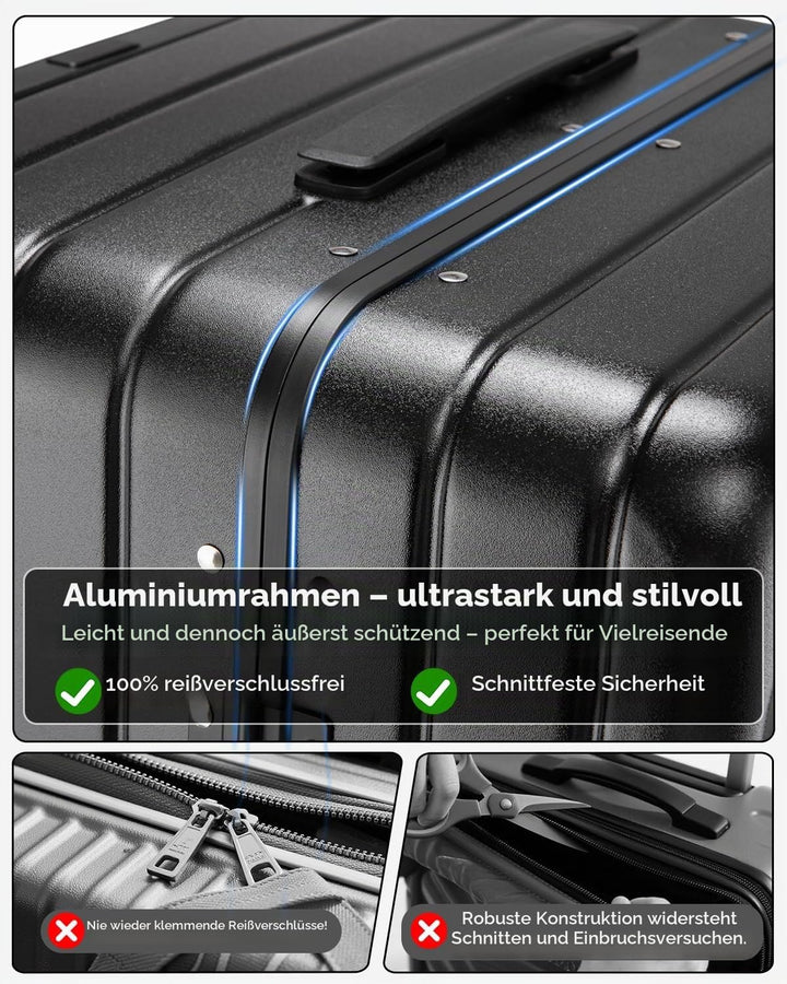 Sea choice Kofferset 2 Teilig Hartschale Trolley Handgepäck mit Laptopfach und Grosse Kapazität 30in