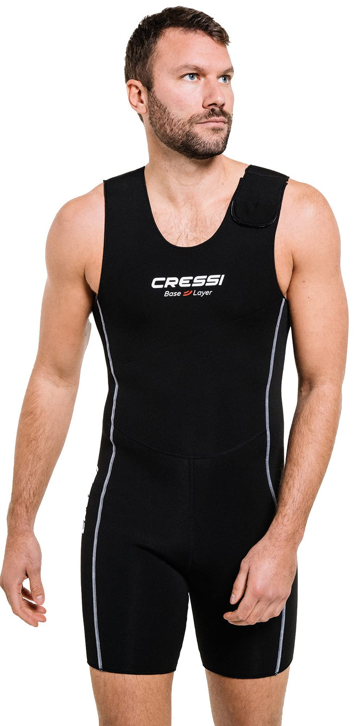 Cressi Base Layer Man 2.5mm - Tauchunterzieher Neopren 2.5mm, Schwarz, für Herren Shorts Vest S, Sho